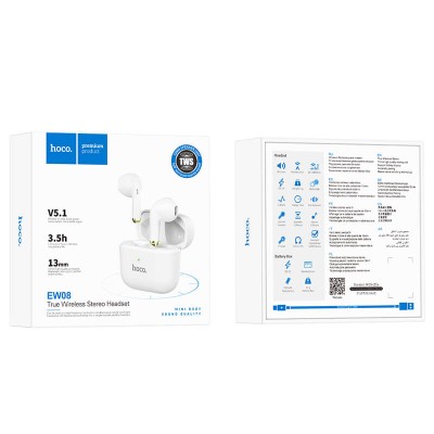 Навушники HOCO Studious true wireless BT headset EW08 |BT5.1, 25/250mAh, 3.5H|