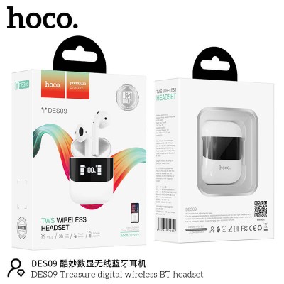 Навушники Bluetooth HOCO TWS Treasure digital wireless BT headset DES09 |BT5.0, 350mAh, 3Hours|
