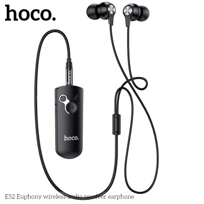 Аудіоресивер Hoco Bluetooth Euphony wireless audio receiver with earphone E52 |BT5.0, Hi-Res, 4H|