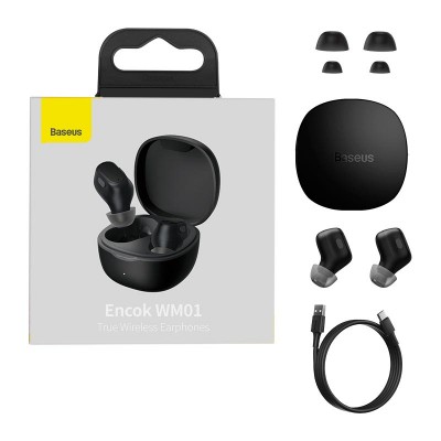 Навушники Baseus Encok True Wireless Earphones WM01 |BT5.3, 40/300mAh, 5H|