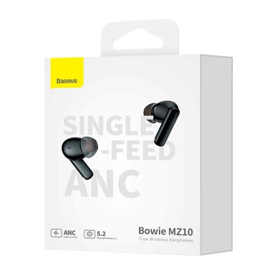 Навушники Baseus Bowie MZ10 True Wireless Earphones |BT5.2, 35/400mAh, 4.5H, Location, ANC|