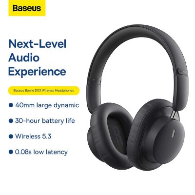 Навушники Baseus Bowie D03 Wireless Headphones |BT5.3, 30h, AUX|