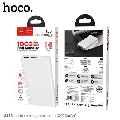 УМБ HOCO Neoteric J55 10000mah |2USB/Type-C, 2A, 37Wh|