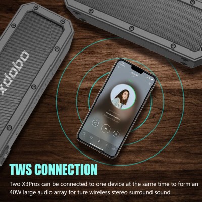 Акустика xdobo X3 Pro IPX7 |BT5.0, TF, 40W, TWS, 15h Max|