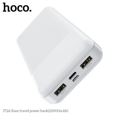 УМБ HOCO Easy travel power bank J72A 20000mAh |2USB/1Type-C, 2A|