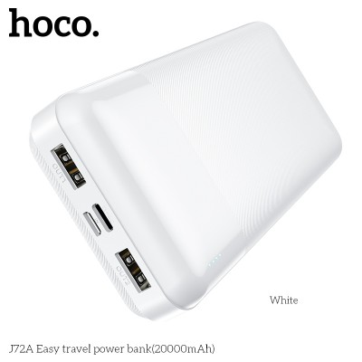УМБ HOCO Easy travel power bank J72A 20000mAh |2USB/1Type-C, 2A|