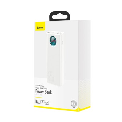 УМБ Baseus Amblight Digital Display Quick Charge Power Bank 30000mAh |4USB/Type-C/Lightning, 6A/65W, QC/PD| (PPLG-A01)