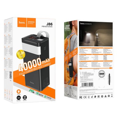 УМБ HOCO Powermaster fully compatible 40000mah J86 |2USB/1Type-C, PD/QC, 5A/22.5W|
