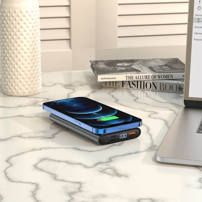 УМБ HOCO Aegis fully compatible wireless fast charging power bank 10000mah Q6 |1USB/1Type-C/1Lightning, PD/QC, 5A/22.5W|