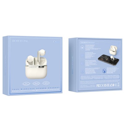 Навушники Bluetooth BOROFONE Leisure true wireless BT headset BW12 |BT5.1, 30/250mAh, 4h|
