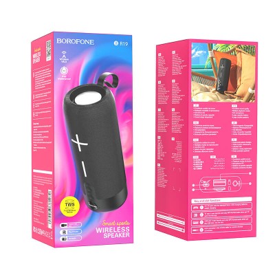Акустика BOROFONE Euphony sports BT speaker BR19 IPX5 |BT5.1, AUX/USB/TF/FM, TWS, 5W, 2h|