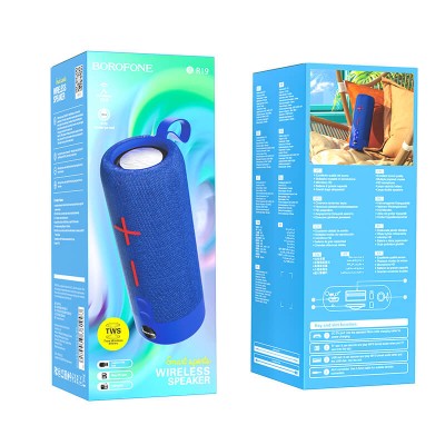 Акустика BOROFONE Euphony sports BT speaker BR19 IPX5 |BT5.1, AUX/USB/TF/FM, TWS, 5W, 2h|