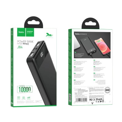 УМБ HOCO cool plug power bank J84 10000mah |2USB/1Type-C, 2A|