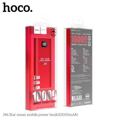 УМБ HOCO with display Star Ocean J46 10000mah |2USB/Lightning/Type-C, 2A|