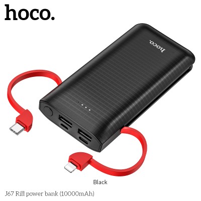 УМБ Hoco Lightning / Micro USB cable Rill J67 10000mah |2USB/1Type-C, 2A|