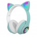 Навушники Bluetooth Cat Rainbow LED ear STN-28 |BT5.0, FM/AUX/TF|