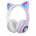 Навушники Bluetooth Cat Rainbow LED ear STN-28 |BT5.0, FM/AUX/TF|
