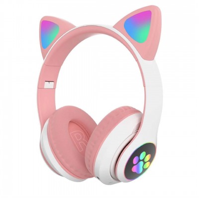 Навушники Bluetooth Cat Rainbow LED ear STN-28 |BT5.0, FM/AUX/TF|