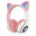 Навушники Bluetooth Cat Rainbow LED ear STN-28 |BT5.0, FM/AUX/TF|