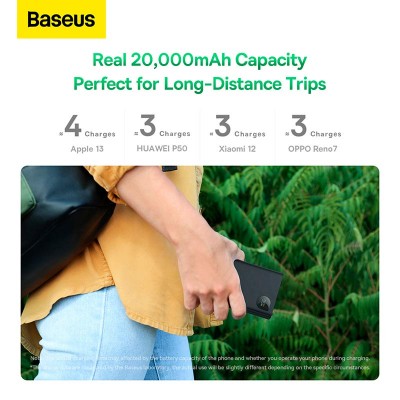 УМБ Baseus Adaman2 Digital Display Fast Charge Power Bank 20000mAh (VOOC Edition) |2USB/Type-C, PD/QC, 30W/3A|