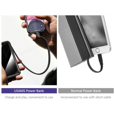 УМБ USAMS Lightning / Micro Cable Digital Display Electroplating PB40 US-CD107 8000mAh |1USB, 2.1A|