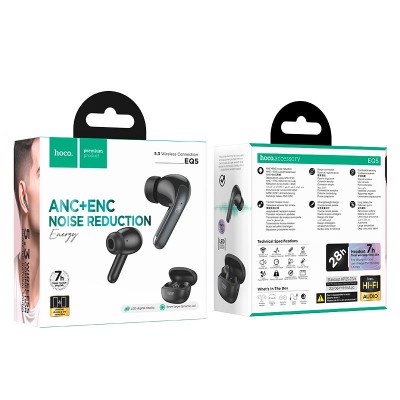 Навушники HOCO Energy true wireless ANC + ENC noise reduction BT headset EQ5 |BT5.3, 40/300mAh, 7h|