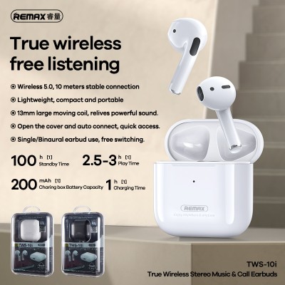 Навушники Bluetooth REMAX Wireless Stereo Music Earbuds TWS-10I |200mAh, 2.5-3H Max|