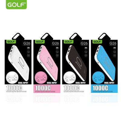 УМБ GOLF G26 10000mah |2.1A, 2USB, Lightning|