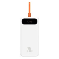 УМБ BASEUS Block Digital Display 20000mAh |1USB/1Type-C/Lightning Cable, 20W/3A, PD/QC| (PPLK000002)