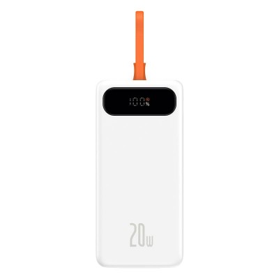 УМБ BASEUS Block Digital Display 20000mAh |1USB/1Type-C/Lightning Cable, 20W/3A, PD/QC| (PPLK000002)