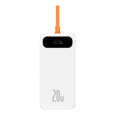 УМБ BASEUS Block Digital Display 10000mAh |1USB/1Type-C/Lightning Cable, 20W/3A, PD/QC| (PPBLK-02)