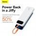УМБ BASEUS Block Digital Display 10000mAh |1USB/1Type-C/Lightning Cable, 20W/3A, PD/QC| (PPBLK-02)