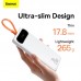 УМБ BASEUS Block Digital Display 10000mAh |1USB/1Type-C/Lightning Cable, 20W/3A, PD/QC| (PPBLK-02)