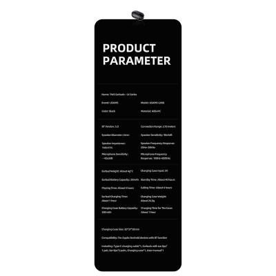 Навушники Bluetooth USAMS TWS Earbuds LX08 |BT5.0, 30/300mAh, 4h|