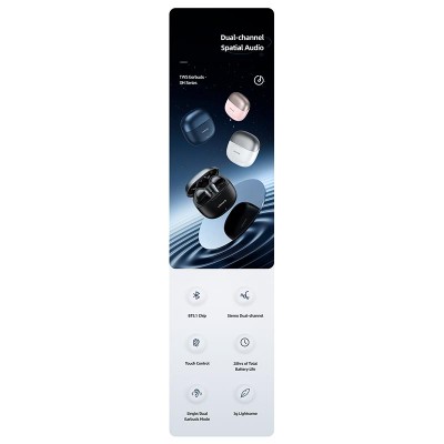 Навушники Bluetooth USAMS TWS Earbuds XH09 |BT5.1, 35/300mAh, 5.5h|