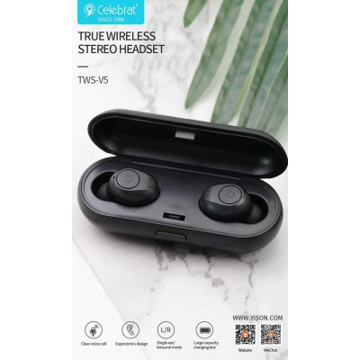 Навушники CELEBRAT Bluetooth TWS-V5