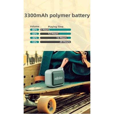 Акустика xdobo Prince 1995II IPX7 |BT5.0, AUX/TF, 12W, TWS, 6-20h Max|