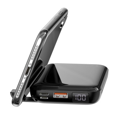 УМБ BASEUS Mini S Bracket with wireless charger 10000mAh |1USB/1Type-c, QC/PD, 10W/18W| (PPXFF10W-01)