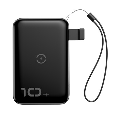 УМБ BASEUS Mini S Bracket with wireless charger 10000mAh |1USB/1Type-c, QC/PD, 10W/18W| (PPXFF10W-01)