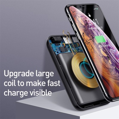 УМБ BASEUS Mini S Bracket with wireless charger 10000mAh |1USB/1Type-c, QC/PD, 10W/18W| (PPXFF10W-01)