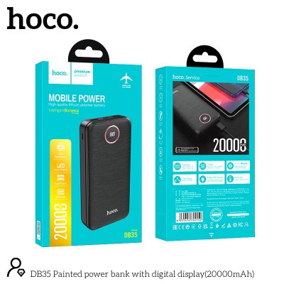УМБ HOCO Painted power bank with digital display DB35 20000mAh |2USB/Type-C, 2.1A|