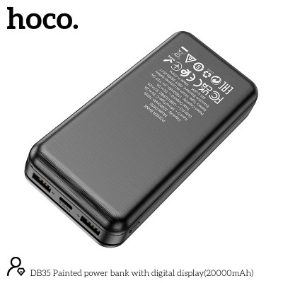 УМБ HOCO Painted power bank with digital display DB35 20000mAh |2USB/Type-C, 2.1A|