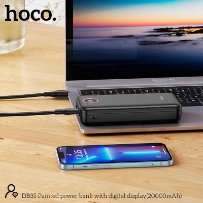 УМБ HOCO Painted power bank with digital display DB35 20000mAh |2USB/Type-C, 2.1A|
