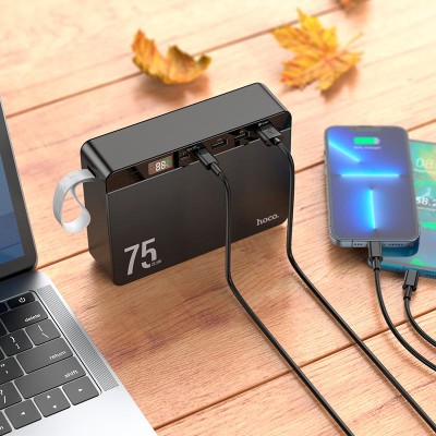 УМБ HOCO Overlord fully compatible power bank J94 75000mah |3USB/Type-C, PD/QC, 20W/5A|