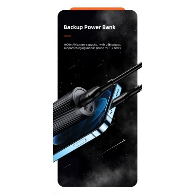 УМБ-ліхтар USAMS Mini Power Bank Rechargeable US-CD166 4000mAh |1USB/1Type-C, 2A, Flash Light 20M, 4Mode/11Hours|
