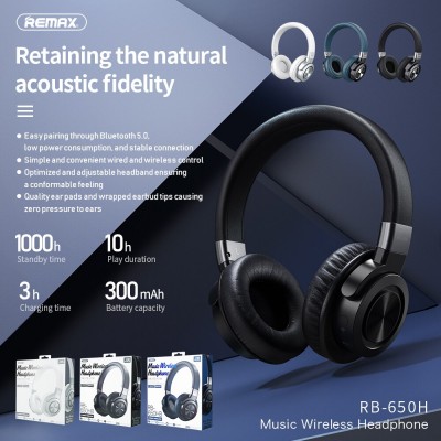 Навушники Bluetooth REMAX Music Wireless RB-650HB HD Mic |BT5.0, 10hours|