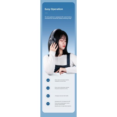 Навушники Bluetooth USAMS YX05  |BT5.0, 1200mAh, 100h|