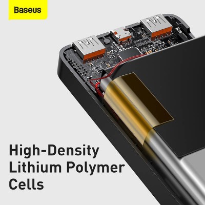 УМБ BASEUS Bipow Digital Display Power bank 20000mAh |2USB/1Type-C, PD/QC, 20W, 3A| (PPDML-M02)
