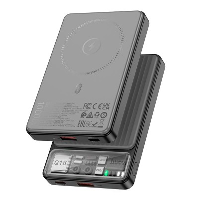 УМБ HOCO Tourer power bank with magnetic fast charging Q18 10000mah |Type-C/1USB, QC/PD, 22,5W/3A|