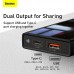 УМБ Baseus Super mini digital Display power bank 10000mAh |1USB/1Type-C, PD/QC,5A, 22.5W| (PPMN-A02)